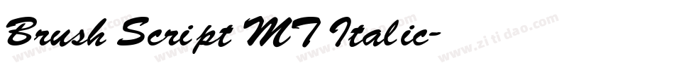 Brush Script MT Italic字体转换